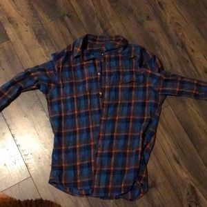 Prana blue and orange XL flannel